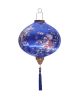 Creative Painted Home Decor Hanging Lantern 14" Decorative Cloth Lantern Lampshade, Blue - Default