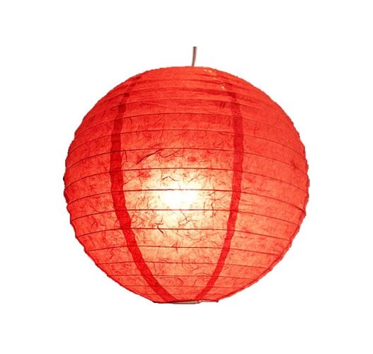 [Orange-red] Chinese/Japanese Style Hanging lantern Decorative Paper Lantern 16" - Default