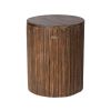 Michael Wood Round Garden Stool - wood