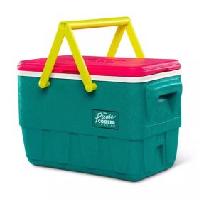 Retro Picnic Basket 25qt Cooler - Dark Jade - Dark Jade