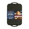 Deluxe Cast Aluminum Reversible Grill Griddle, Black - Black
