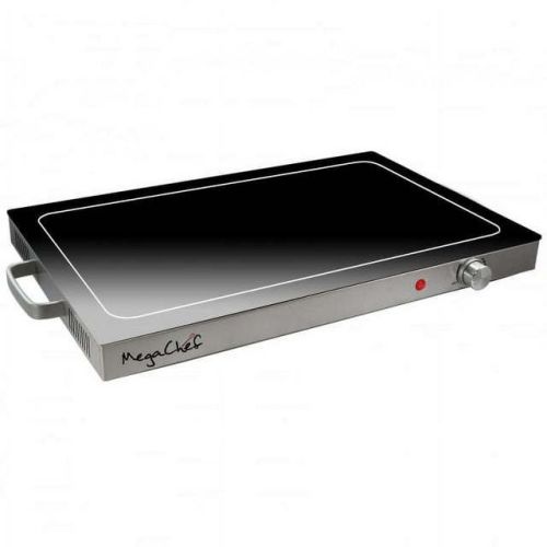 Electric Warming Tray with Adjustable Temperature Control - Black