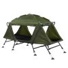 84.6*34.5*49.2in Collapsible Camping Tent with An Integrated Cot Green - as picture