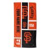 [Personalization Only] OFFICIAL MLB Colorblock Personalized Beach Towel - SF Giants - Personalization Only
