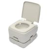 2.6 Gallon Portable Removable Flush Toilet with Double Outlet - as picture