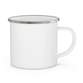Enamel Camping Mug, Say It Soul, "just Ask-god" Statement Shirt, Christian, Religious, Inspirational, Christian Attire And Activewear - 12oz