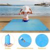 Portable Beach Blanket 4.6' x 6.6' Waterproof Foldable Camping Rug Pocket Sandproof Picnic Mat  - Blue