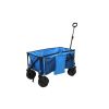 Camping All-terrain Folding Wagon with Oversized Wheels;  Blue and Red - Blue