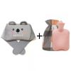 Hot Water Bottle & Shoulder Warm Belt Set For Winter For Outdoor Night - Yellow Puppy