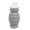 Portable Silicone Folding Cup 320ml Mini Outdoor Picnic Tableware Box Travel Coffee Retractable Wine Glass - Blue - 320ml