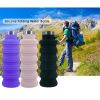 500ml outdoor retractable water bottle portable collapsible silica gel sports cup - as shown - A06 500ML