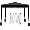 10'x10' EZ Pop Up Canopy Outdoor Portable Party Folding Tent with Removable Sidewalls + Carry Bag + 4pcs Weight Bag - Black