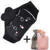Hot Water Bottle & Shoulder Warm Belt Set For Winter For Outdoor Night - Yellow Puppy