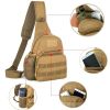 Military Tactical Shoulder Bag; Trekking Chest Sling Bag; Nylon Backpack For Hiking Outdoor Hunting Camping Fishing - Khaki - Nylon