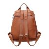 Premium Leather Waterproof 3 Way Anti Theft Women's Backpack - Vanilla - Oxford cloth
