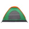 2-Person Waterproof Camping Dome Tent for Outdoor Hiking Survival Orange & Green - as picture