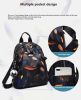 Anti-thief Feather Print Women Backpack Waterproof Travel Casual Schoolbag - The dinosaur