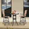 32*32*41" Outdoor Patio Cast Aluminum Round Bar Table - as picture