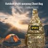 Multi-pocket Crossbody Camouflage Bag for Outdoor Camping Hiking - Khaki - Sports Bag