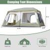 10 Person Camping Tent Setup in 60 Seconds with Rainfly & Windproof Tent with Carry Bag for Family Camping & Hiking - as picture