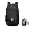 Lightweight Portable Foldable Backpack for Women Men Travel Hiking - Black - Sports Bag