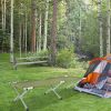 Folding Camping Cot with Carrying Bags Outdoor Travel Hiking Sleeping Chair Bed - Army Green