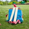 [Blue Bear] Embroidered Applique Kids Fabric Art School Backpack / Outdoor Backpack (8.7*10.2*4.3) - KT-BE-19-BEAR