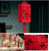 Red Chinese Plum bamboo 3D Puzzle Lantern Decoration for Chinese New Year Spring Festival - Default