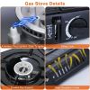 3300W Portable Camping Stove Butane Canister Dual Fuel Burner Piezo Electric Ignition Single Burner - Black