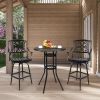 32*32*41" Outdoor Patio Cast Aluminum Round Bar Table - as picture