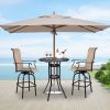 32*32*41" Outdoor Patio Cast Aluminum Round Bar Table - as picture