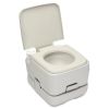 2.6 Gallon Portable Removable Flush Toilet with Double Outlet - as picture