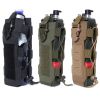 1pc Molle Water Bottle Bag; Travel Camping Hiking Kettle Holder Carrier Pouch; Outdoor Accessories - Black