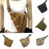 Men's Nylon Shoulder Bag; Multifunctional Concealed Tactical Storage Bag; Holster - CP Left - Nylon
