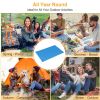 Portable Beach Blanket 4.6' x 6.6' Waterproof Foldable Camping Rug Pocket Sandproof Picnic Mat  - Blue