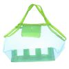 Children's Sand Away Beach Mesh Bag; Beach Toys Bag Baby Toy Storage Bags - Green+Blue