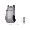 Lightweight Portable Foldable Backpack for Women Men Travel Hiking - Gray - Sports Bag