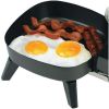 SK-45 6-inch Non-Stick Electric Skillet with Glass Lid, Black - Black