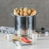 32quart Steamer Pot with Aluminum Lid - silver