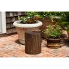 Michael Wood Round Garden Stool - wood